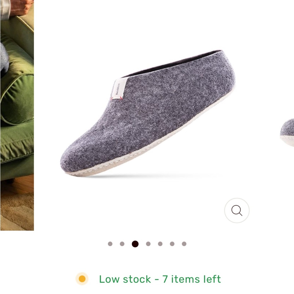 💕NWOT! Baabuk Charcoal Men’s Slippers - Picture 6 of 7